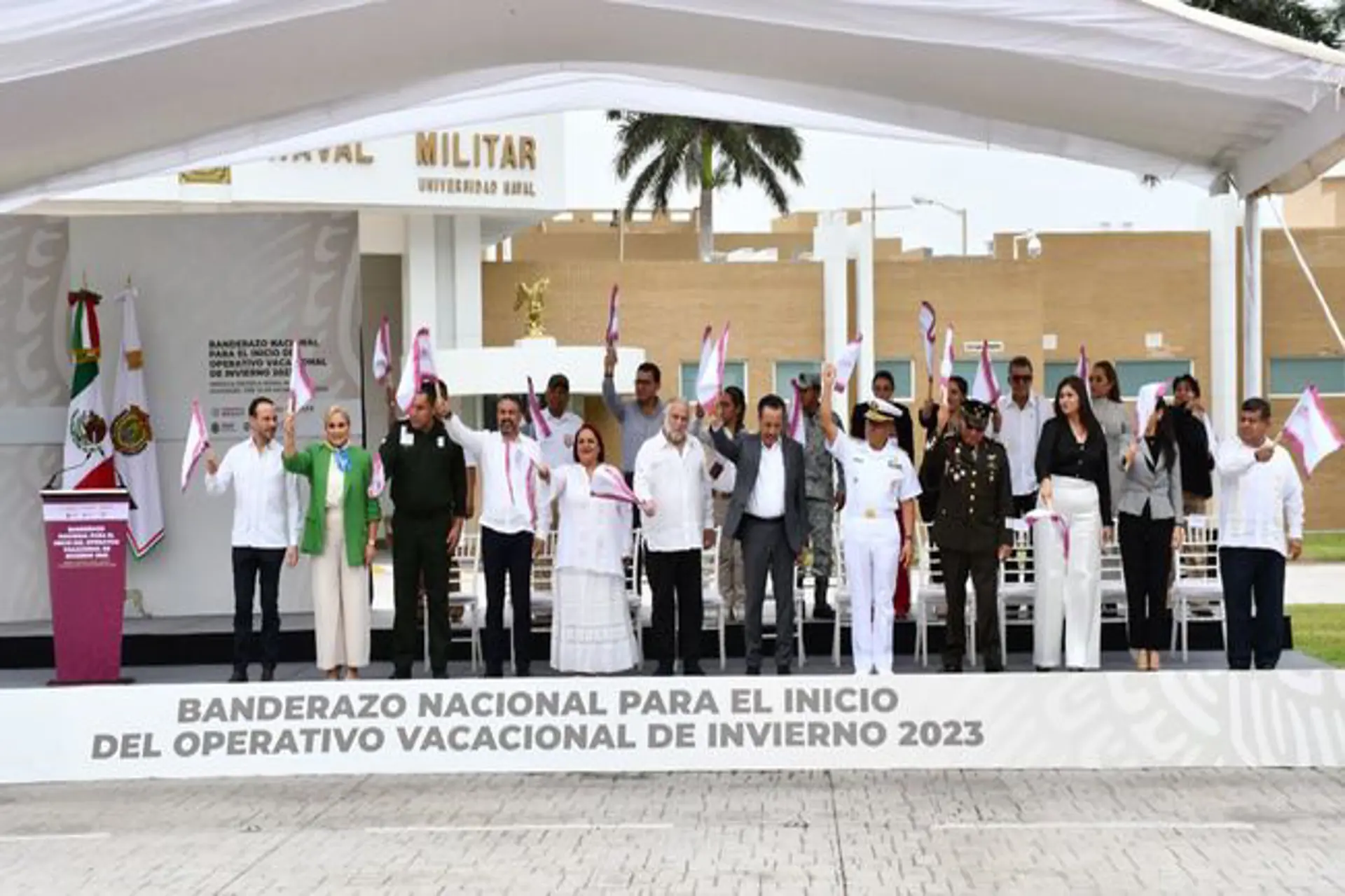 Banderazo nacional en Veracruz: Operativo Vacacional Invierno 2023  