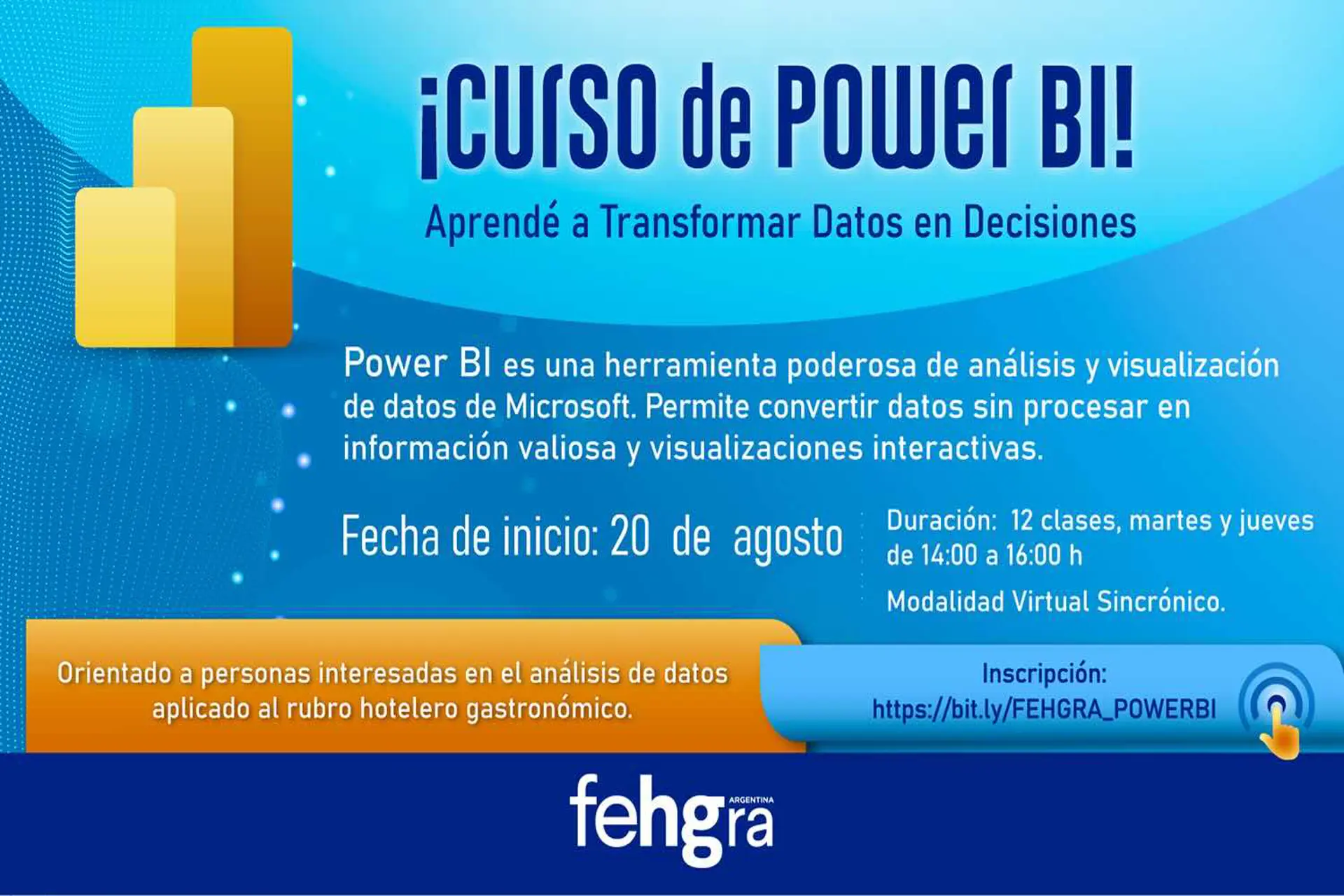 FEHGRA: Comenzó la inscripción al Curso sobre herramienta Power BI