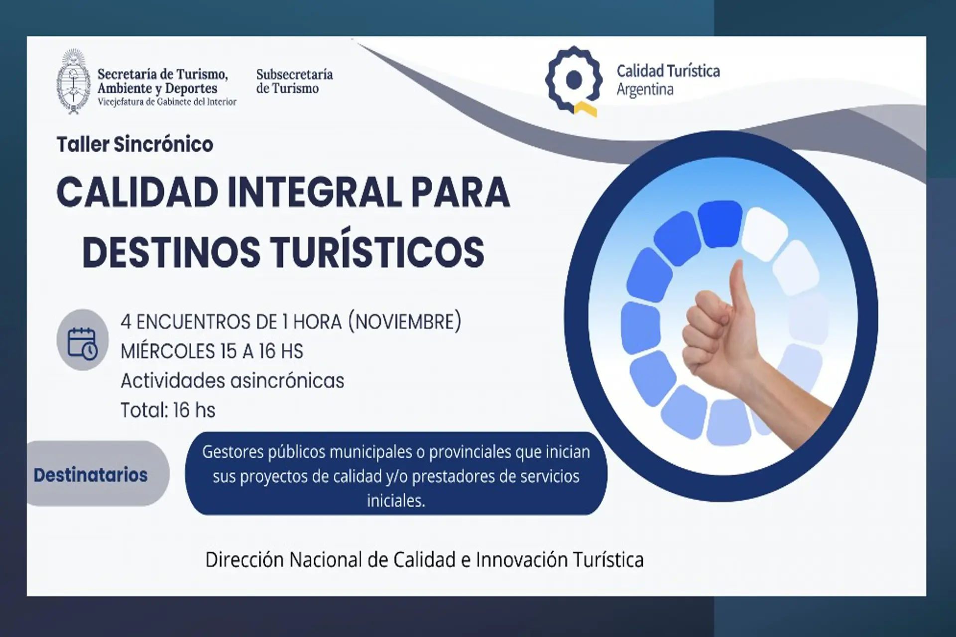 Taller inicial de Calidad Integral de Destinos Turísticos en Argentina