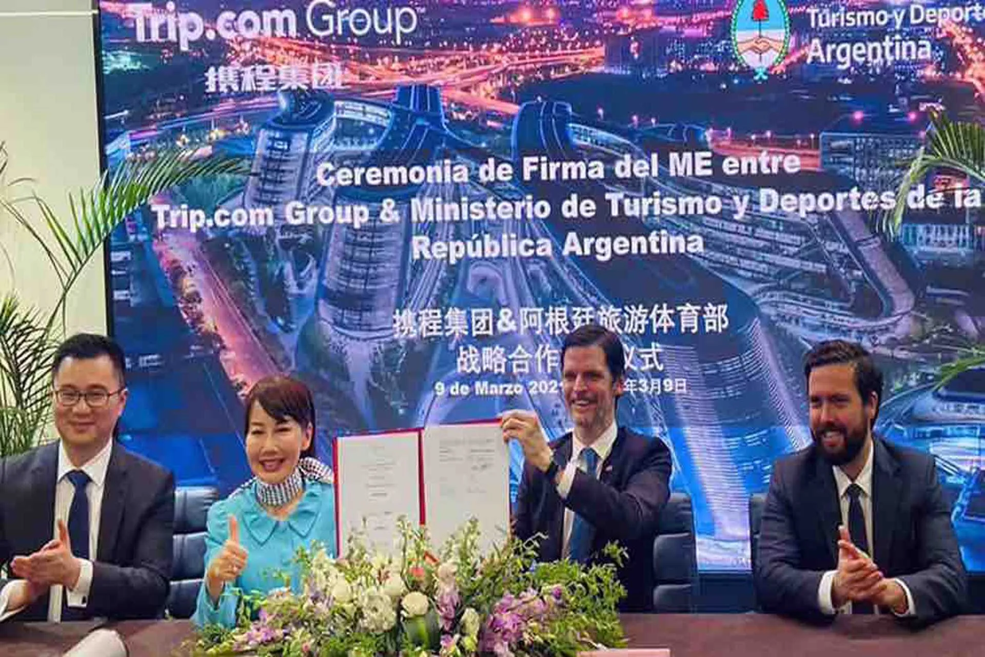 Argentina firma acuerdo con el gigante de China Trip.com