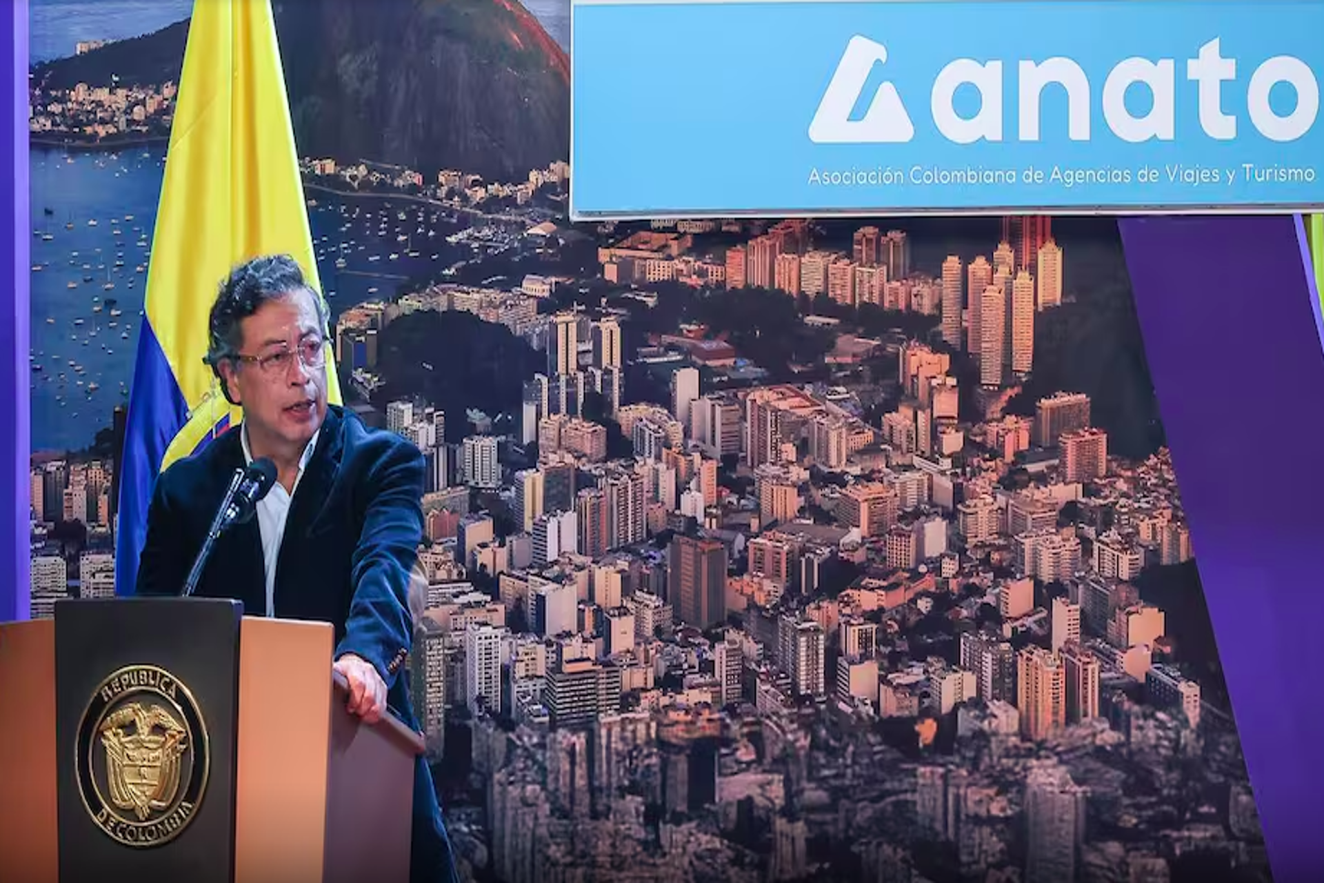 El presidente Gustavo Petro hablo desde la Vitrina Turistica de ANATO