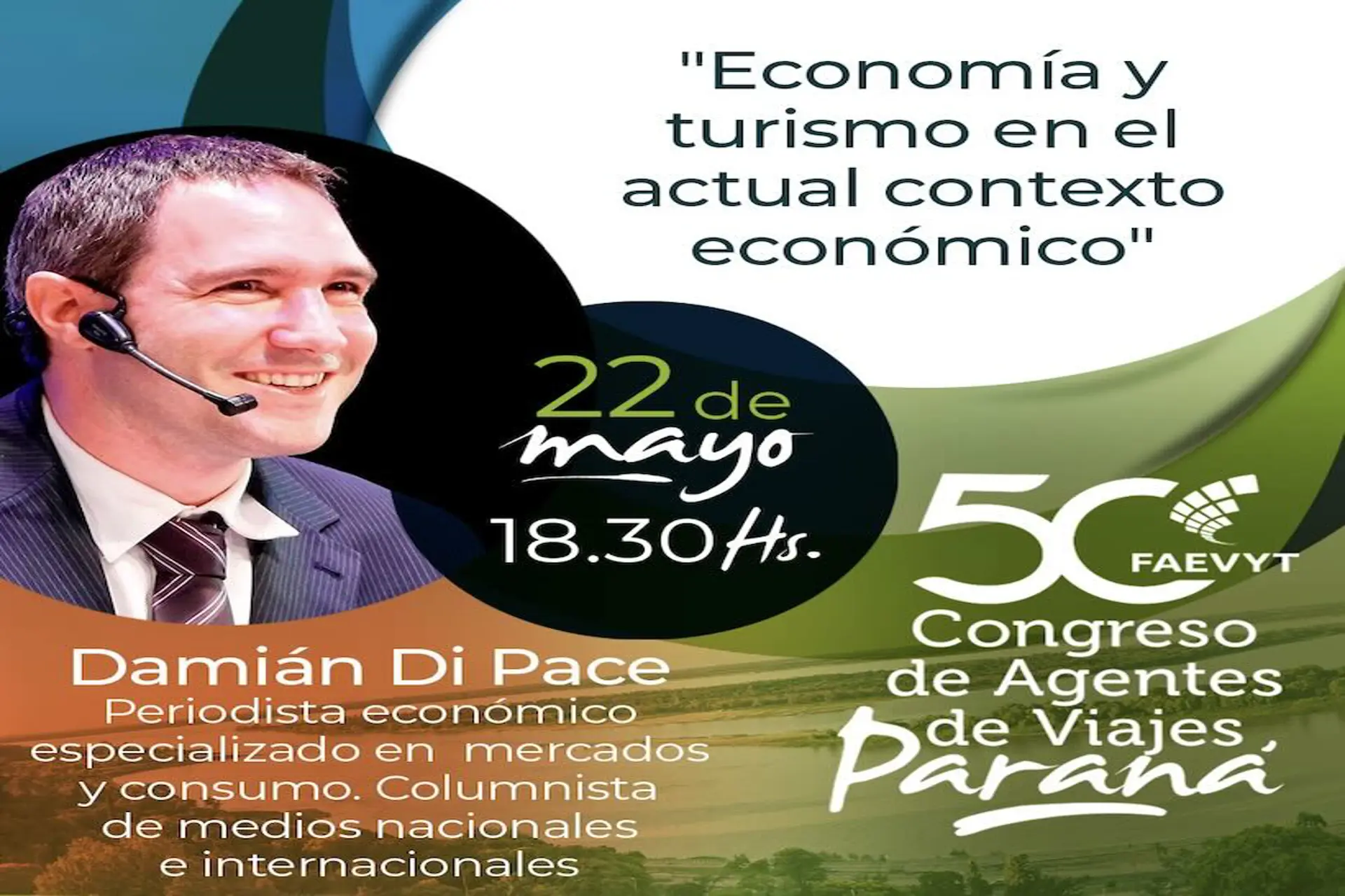 Damián Di Pace en el Congreso de Agentes de Viajes Damián Di Pace en el Congreso de Agentes de Viajes