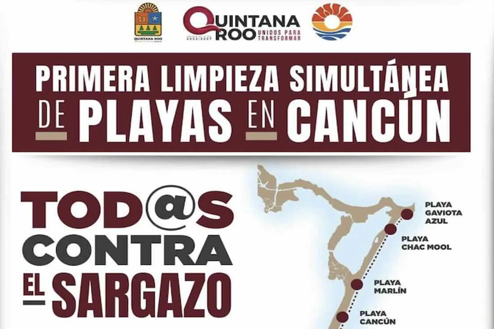 Convoca el municipio a la  1ª limpieza simultánea de playas en Cancún