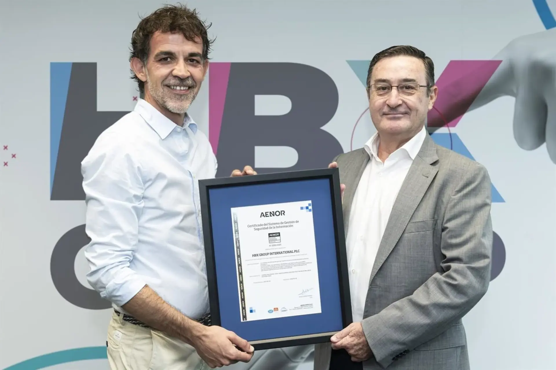 HBX Group obtiene la certificación ISO 27001 de AENOR
