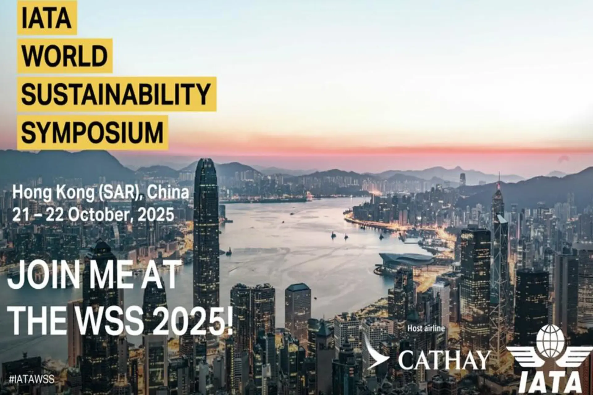 Tercer Simposio Mundial sobre Sostenibilidad de IATA en Hong Kong