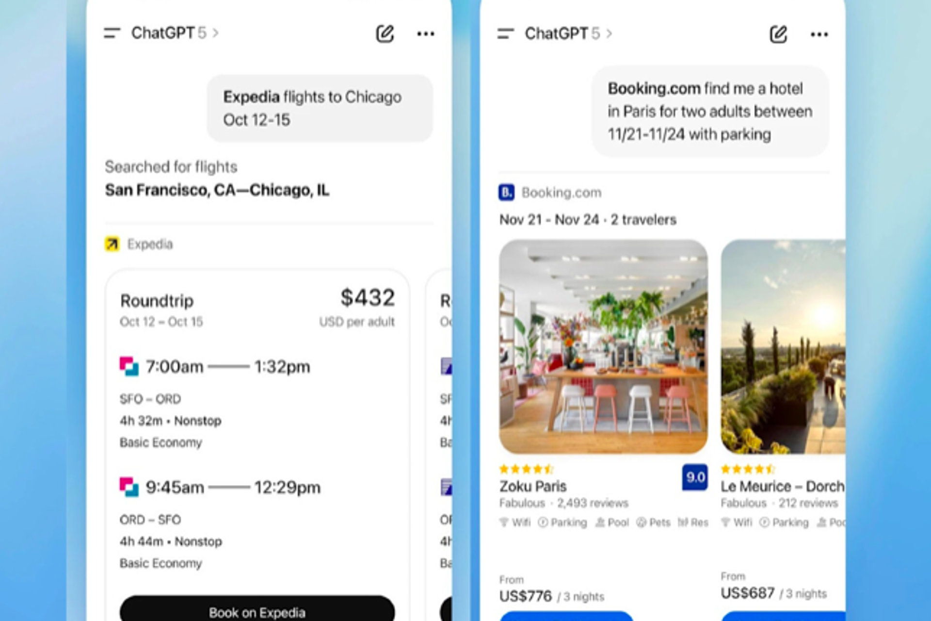 Booking y Expedia entre las primeras apps integradas en ChatGPT 