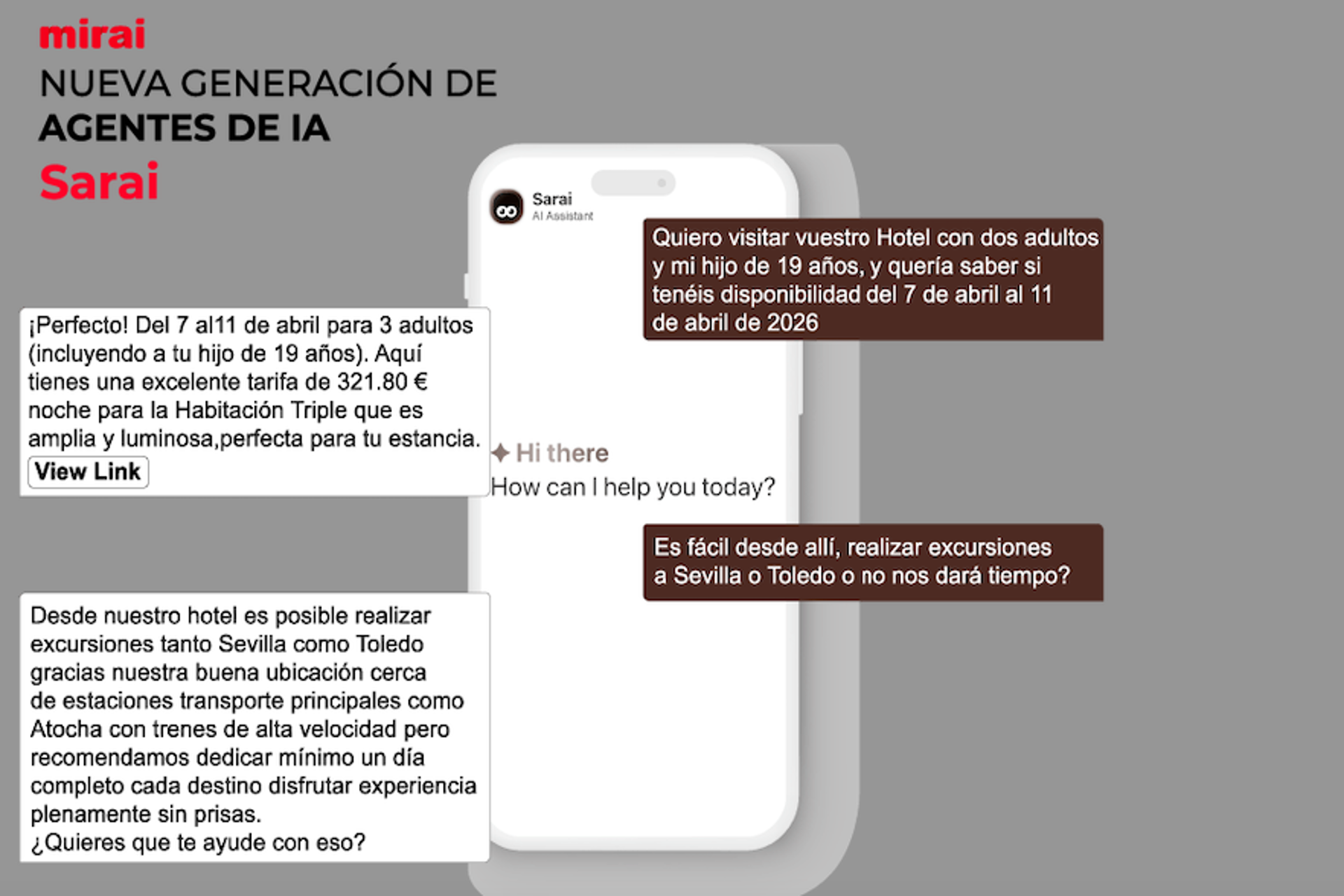 Mirai lanza Sarai, la nueva generación de agentes de IA para hoteles  Mirai lanza Sarai, la nueva generación de agentes de IA para hoteles