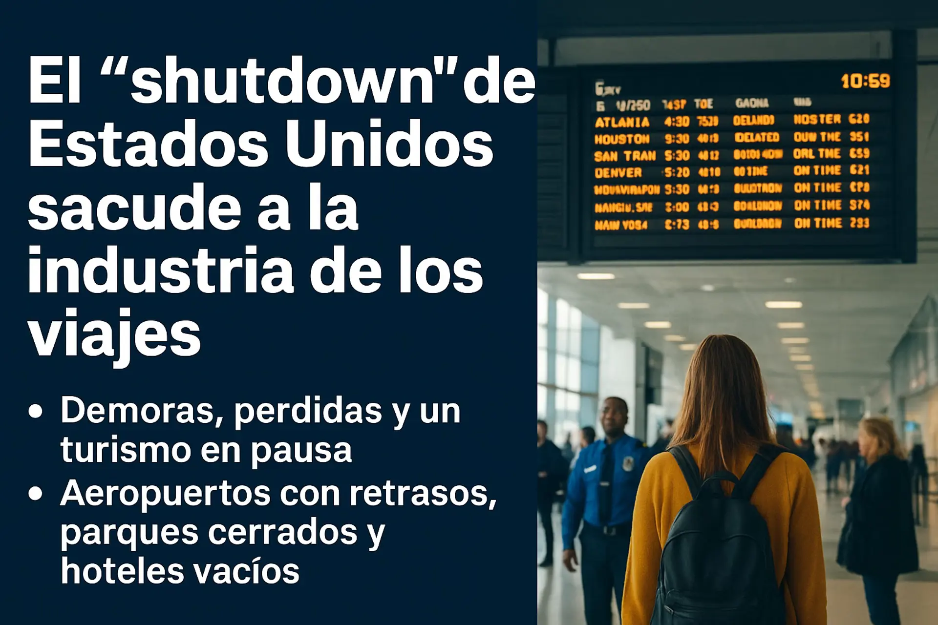 El “shutdown” de Estados Unidos sacude a la industria de los viajes