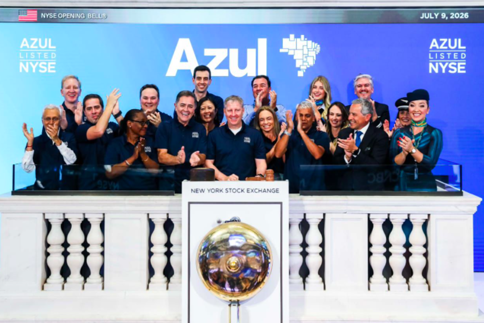 Azul vuelve a la Bolsa de Nueva York e inicia un nuevo capítulo