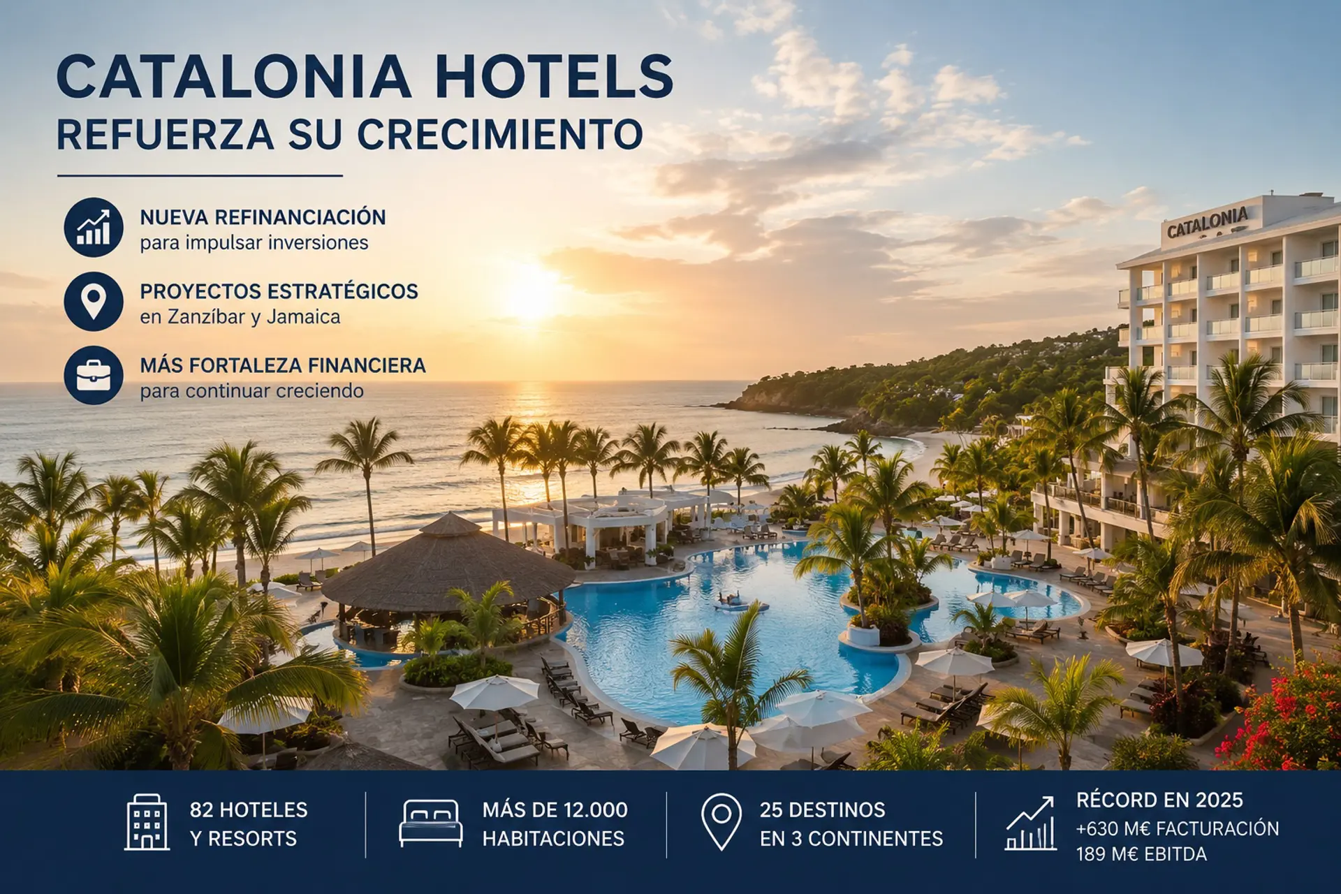 Catalonia Hotels acelera inversiones en Zanzíbar y Jamaica