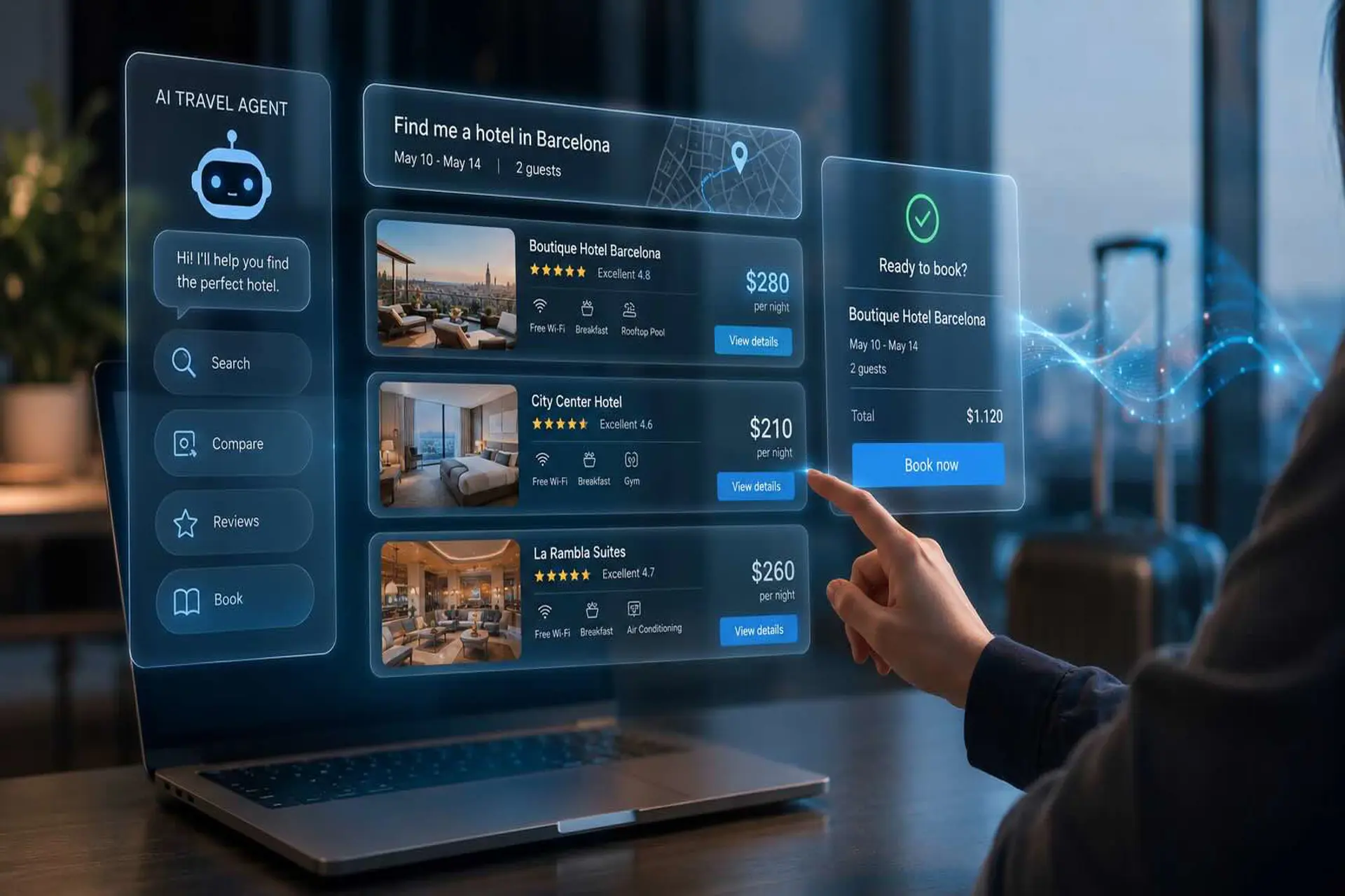 Google prueba su sistema de reservas hoteleras basado en agentes de IA