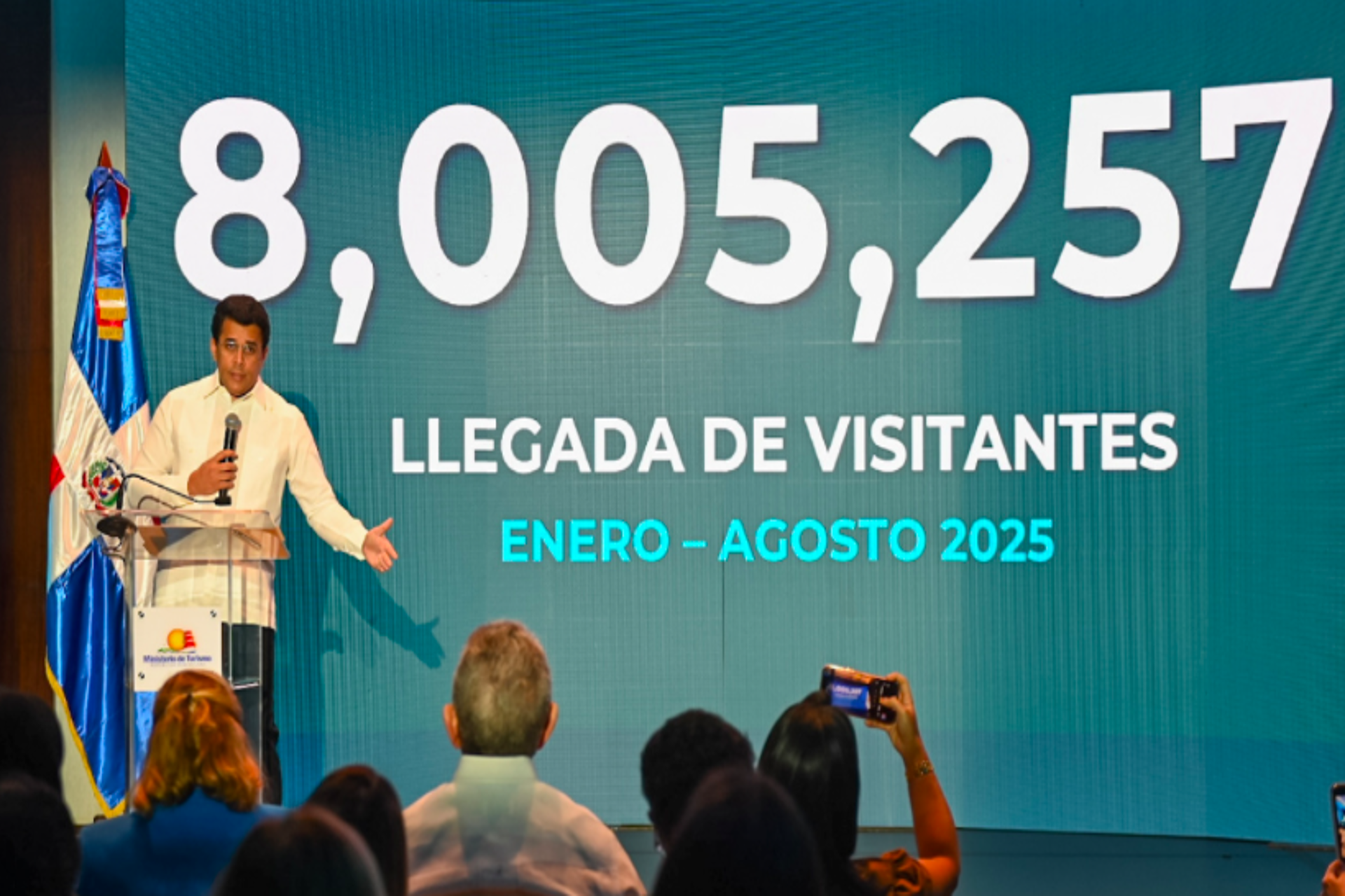 Rep. Dominicana recibe más 8.5 millones de visitantes hasta agosto