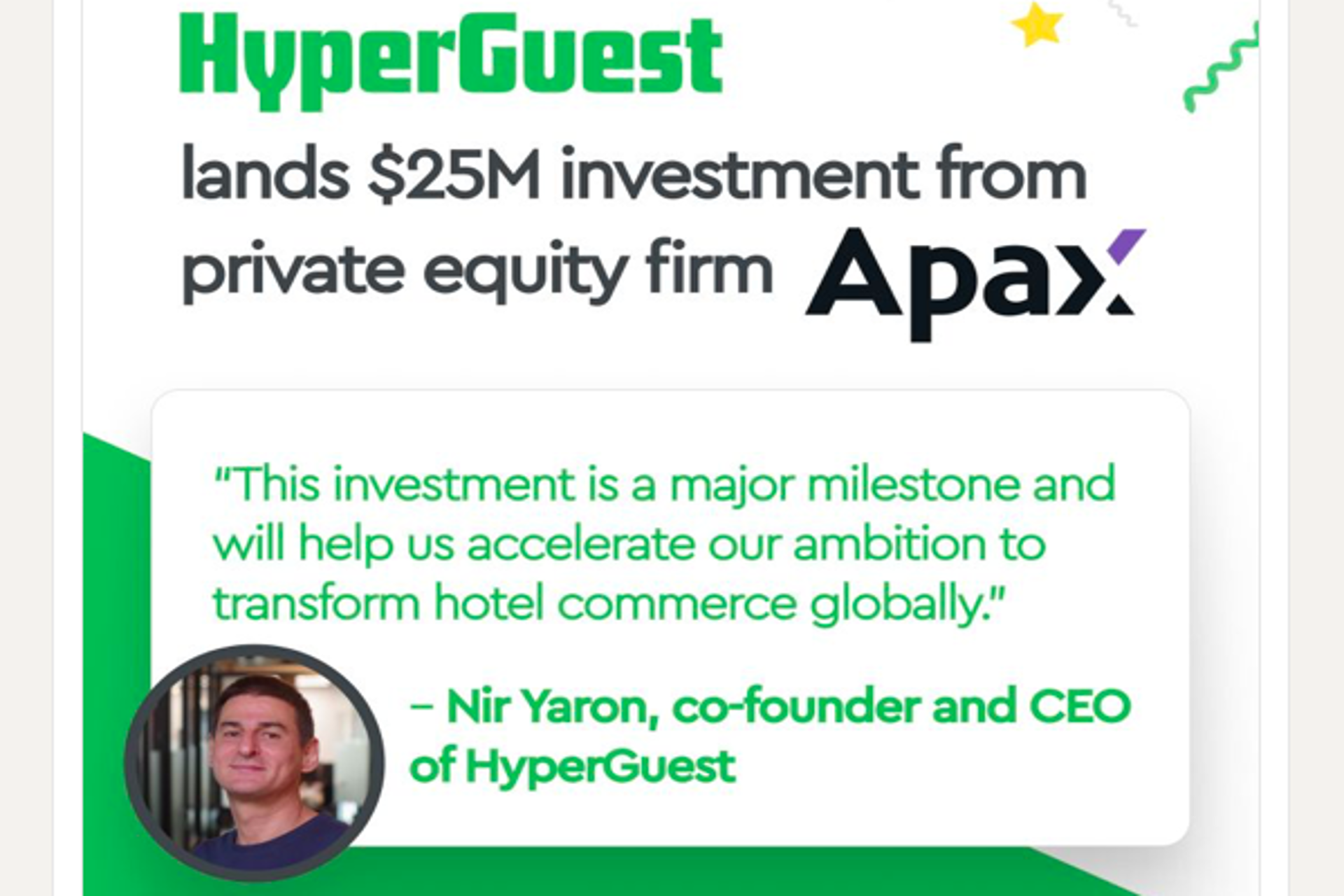 HyperGuest capta inversión de USD 25 millones de Apax