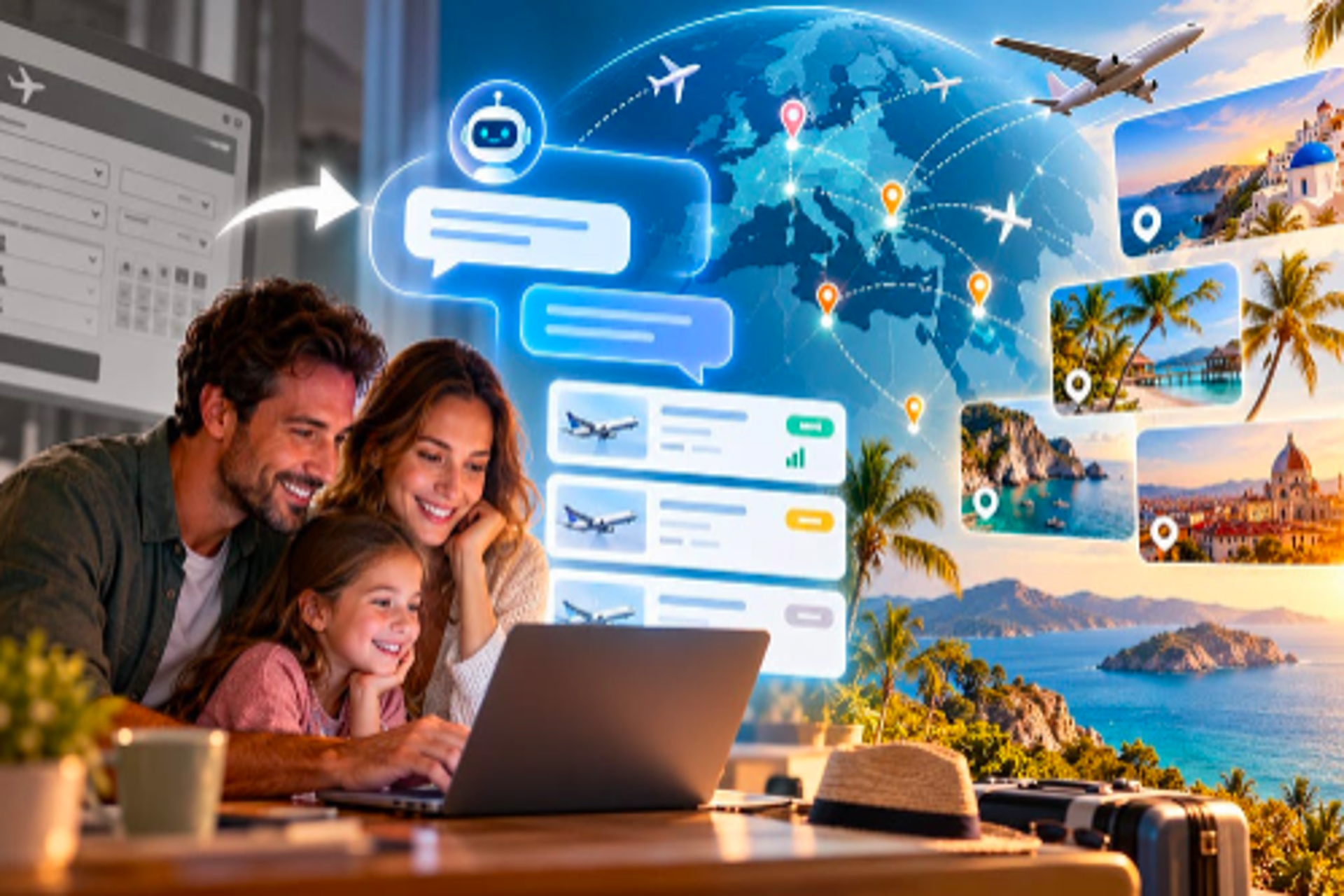 Búsquedas de vuelos a través de IA se multiplican por diez en 2026