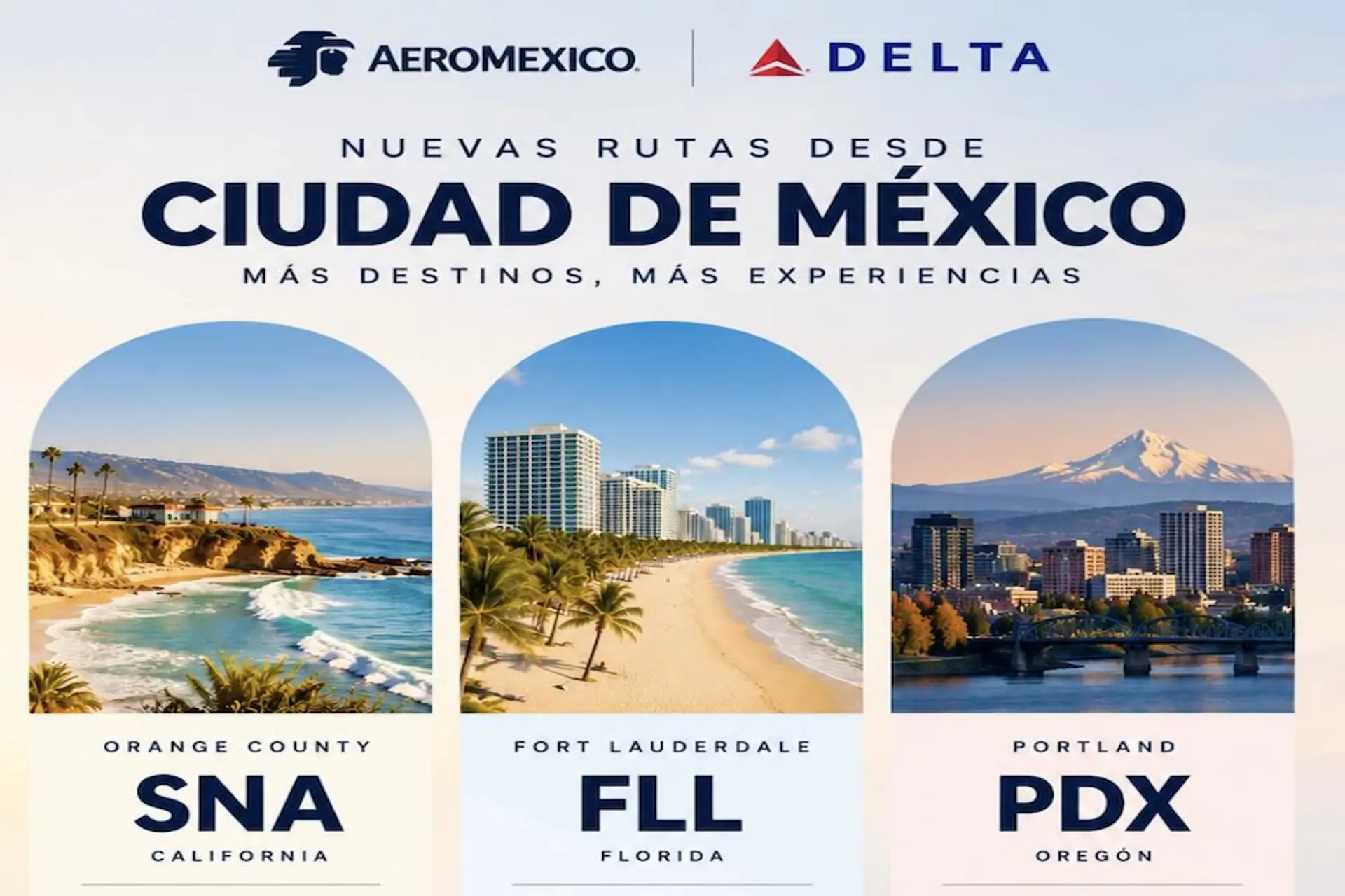 Nuevas rutas aéreas fortalecen la conectividad entre México y EEUU