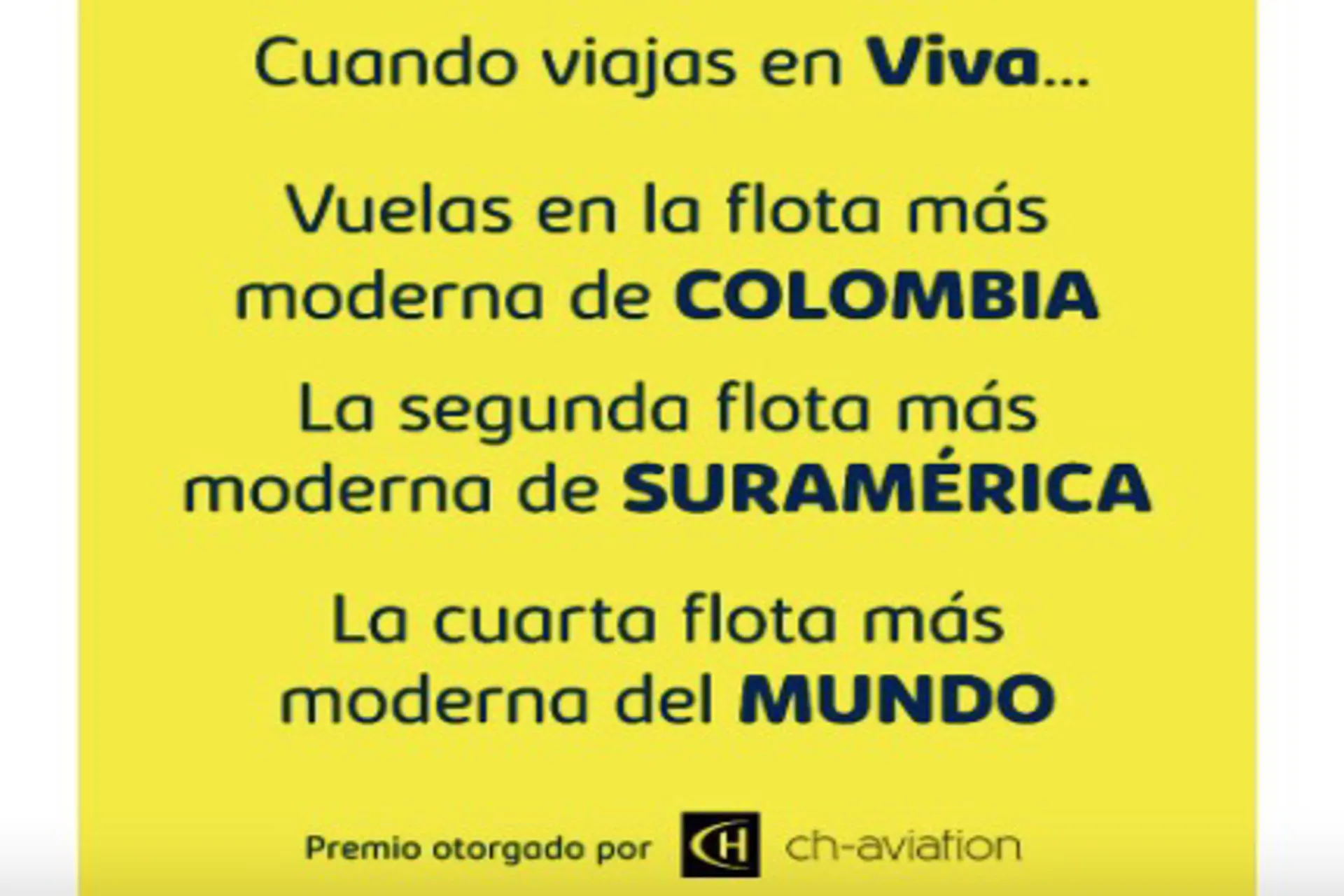 Linea aérea Viva es multipremiada por la plataforma ch-aviation