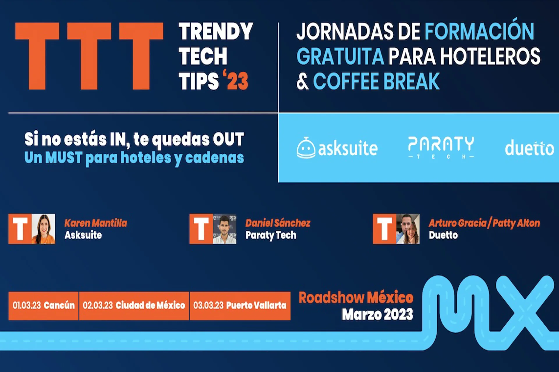 Paraty Tech, Asksuite y Duetto ofrecen formación gratuita en México Paraty Tech, Asksuite y Duetto ofrecen formación gratuita en México
